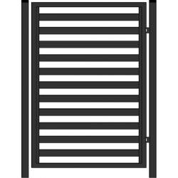 Furtka ogrodzeniowa z profilem poziomo